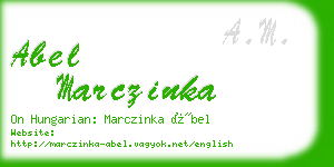 abel marczinka business card